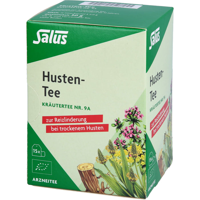 Salus Husten-Tee Kräutertee Nr. 9a zur Reizlinderung bei trockenem Husten, 15 St. Filterbeutel