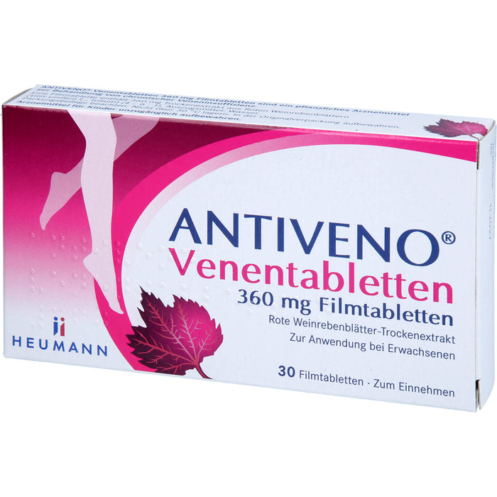 ANTIVENO Venentabletten 360 mg Filmtabletten bei Beinvenenerkrankungen, 30 pc Tablettes