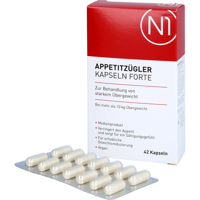 N1 Appetitzügler Kapseln Forte bei starkem Übergewicht, 42 pcs. Capsules