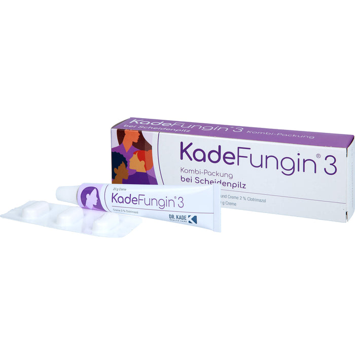 KadeFungin 3 Kombi-Packung Vaginaltabletten und Creme, 1 pcs. Combipack