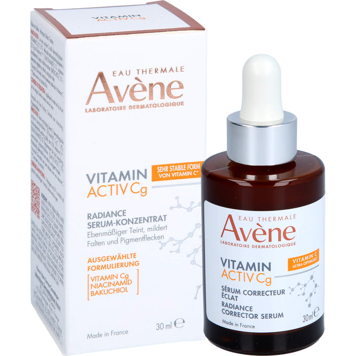 Avène Vitamin Activ Cg Radiance Serum-Konzentrat für ebenmäßigen Teint, milderrt Falten und Pigmentflecken, 30 ml Lösung