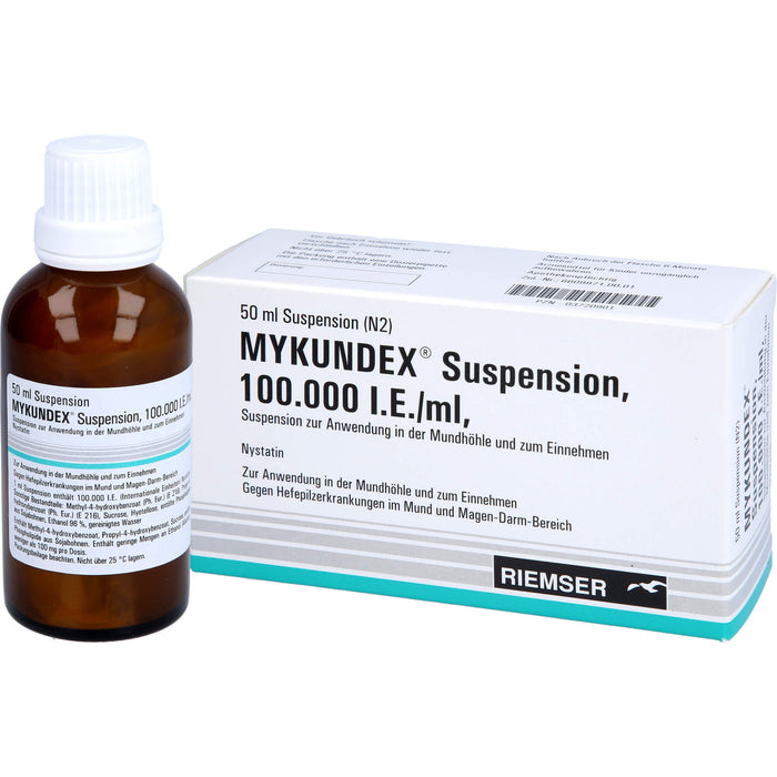 MYKUNDEX Suspension gegen Hefepilzerkrankungen im Mund und Magen-Darm-Bereich, 50 ml Solution
