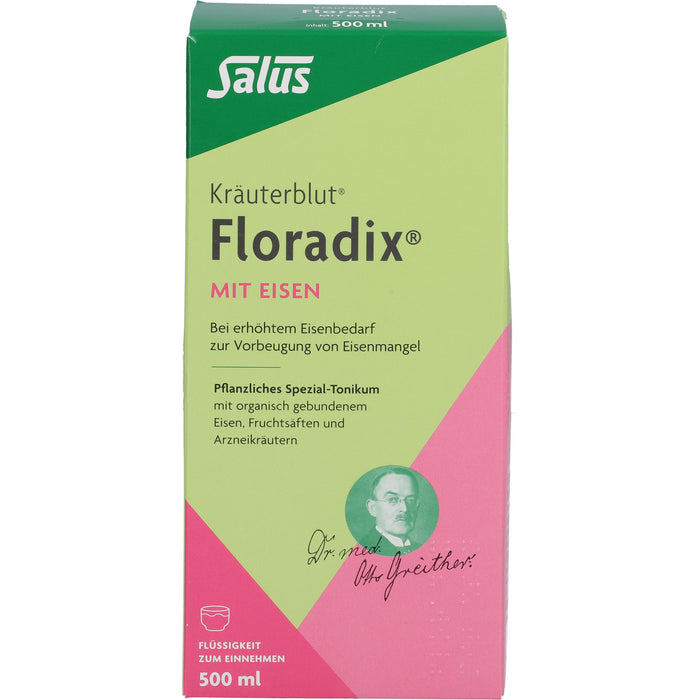 Salus Kräuterblut Floradix mit Eisen, 500 ml Lösung
