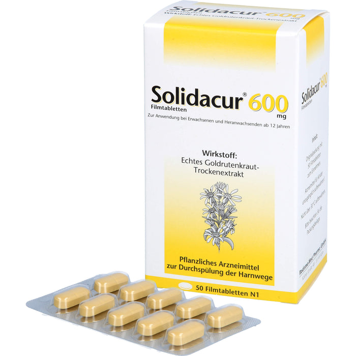 Solidacur 600 mg Filmtabletten zur Durchspülung der Harnwege, 50 pcs. Tablets