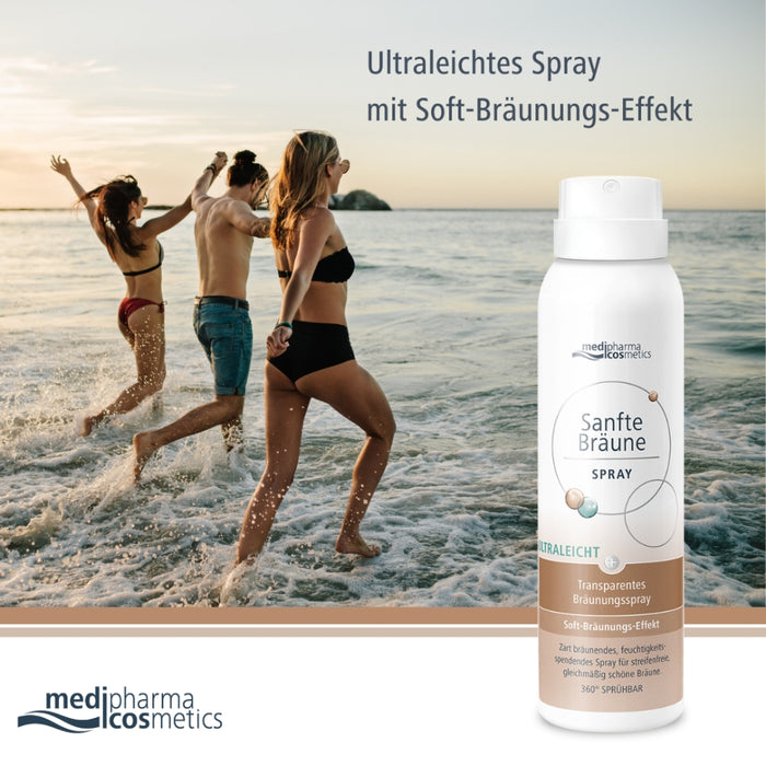 Medipharma Cosmetics sanfte Bräune Spray ultraleichtes transparentes Bräunungsspray, 150 ml Solution