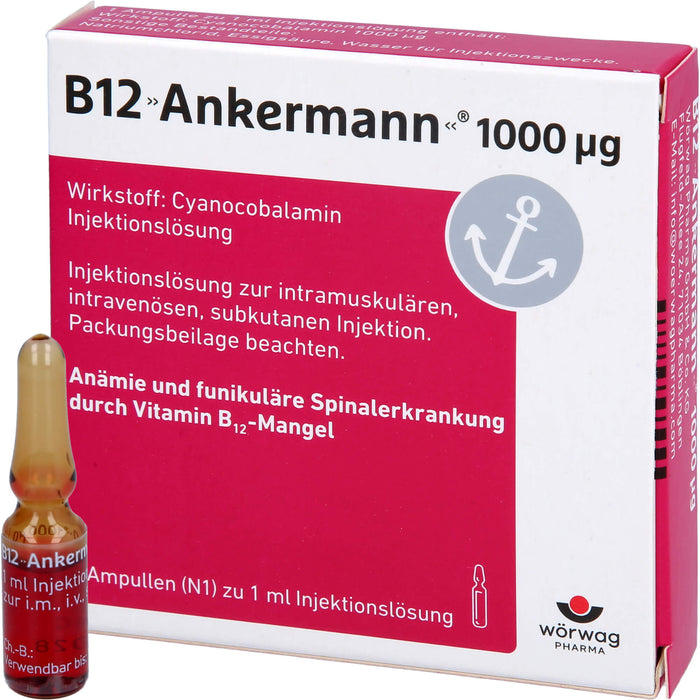 B12 Ankermann 1000 µg, Injektionslösung, 5 pcs. Ampoules