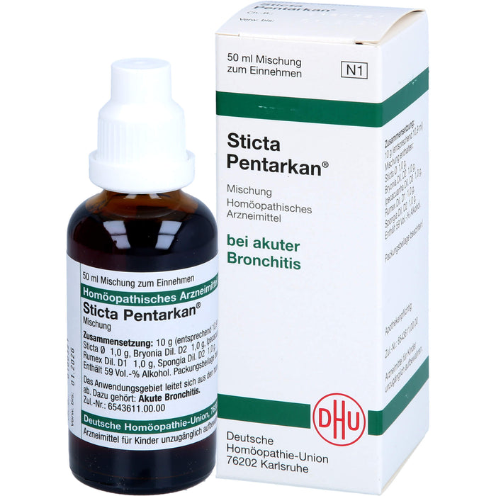 DHU Sticta Pentarkan Tropfen bei akuter Bronchitis, 50 ml Solution