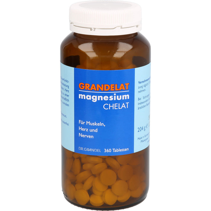 Dr. Grandel Grandelat Magnesium Chelat Tabletten für Muskeln, Herz und Nerven, 360 pc Tablettes