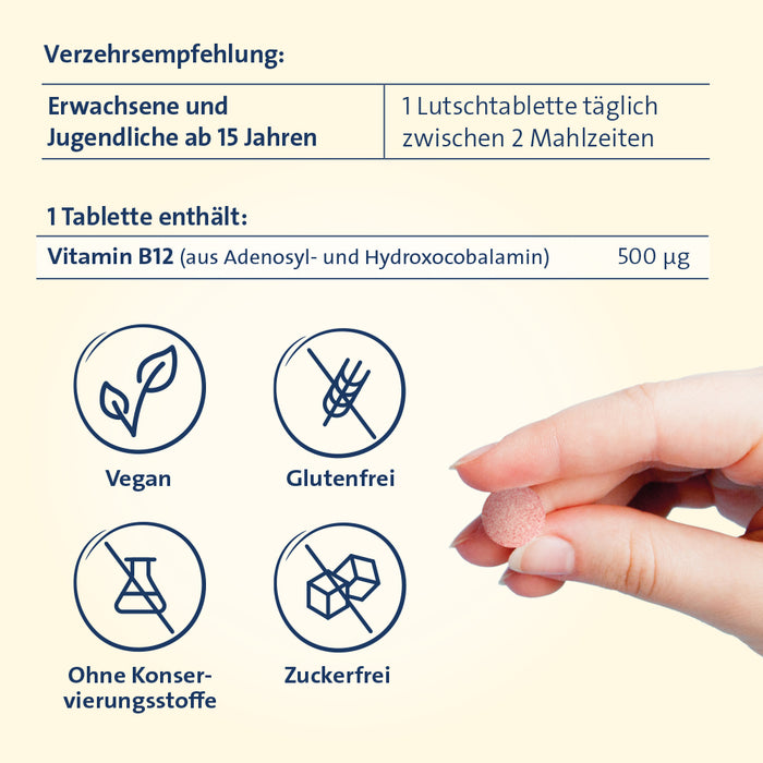 Vitamin B12 Hevert 500 µg Duo Aktiv, 180 pcs. Tablets