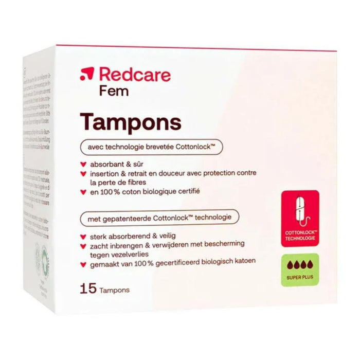 Redcare Fem Tampons Super Plus saugstark & sicher, 15 pcs. Tampons