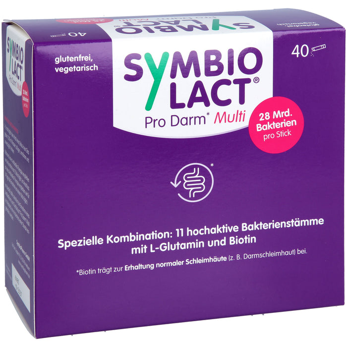SymbioLact Pro Darm Multi 6 g Pulver zur Unterstützung einer ausgewogenen Darmflora, 40 pc Poudre
