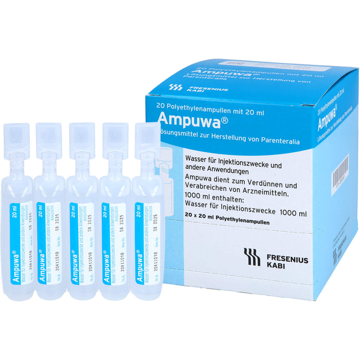 Ampuwa , Lösungsmittel zur Herstellung von Parenteralia Polyethylenampullen, 20 ml, 400 ml Solution