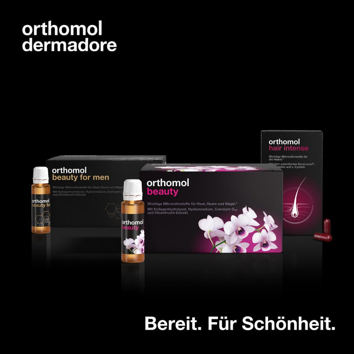 Orthomol Beauty für Frauen - Mikronährstoffe für Haut, Haare und Nägel - mit Hyaluronsäure, Kollagen und Coenzym Q10 - Nachfüllpackung, 30 St. Tagesportionen