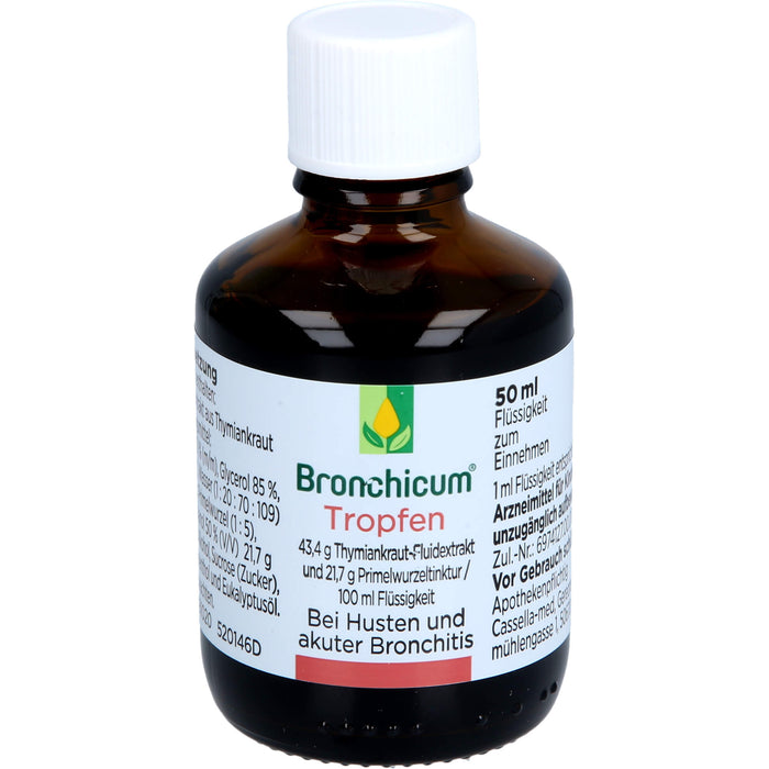 Bronchicum Tropfen bei Husten und akuter Bronchitis, 50 ml Lösung