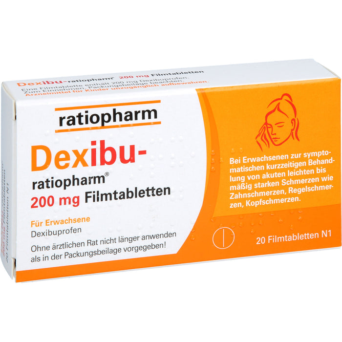 Dexibu-ratiopharm 200 mg Filmtabletten, 20 pc Tablettes