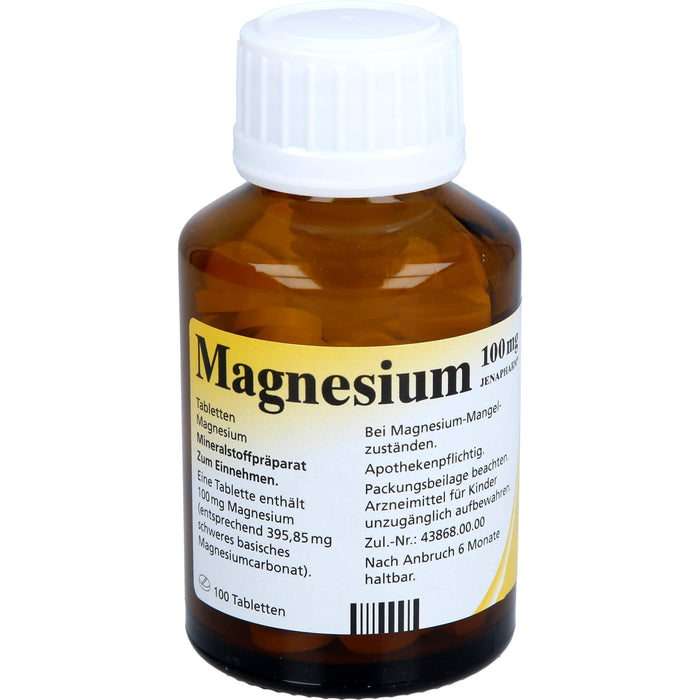 JENAPHARM Magnesium 100 mg Tabletten, 100 pc Tablettes
