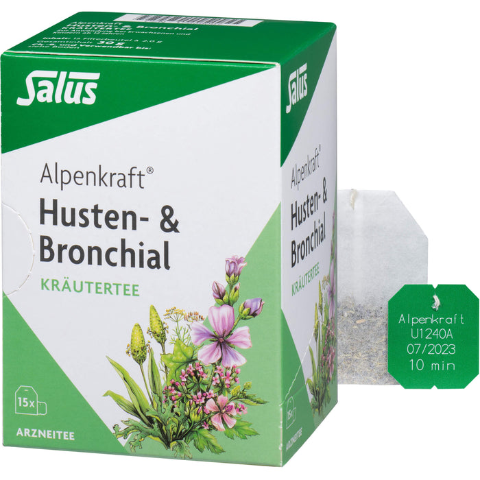Salus Alpenkraft Husten- & Bronchial Kräutertee, 15 pcs. Sachets