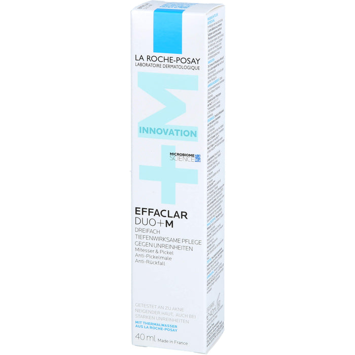 La Roche-Posay Effaclar Duo+M dreifach tiefenwirksame Pflege gegen Unreinheiten, 40 ml Crème