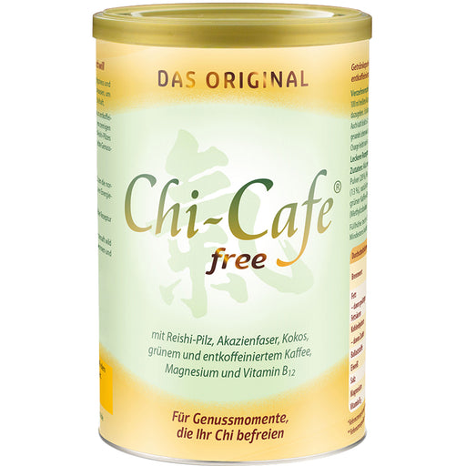 Chi-Cafe free Pulver mit Reishi-Pilz, Akazienfaser, Kokos, grünem und entkoffeinierten Kaffee, Magnesium und Vitamin B12, 250 g Pulver