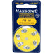 Batterie für Hörgeräte MAXSONIC PR10, 6 St 