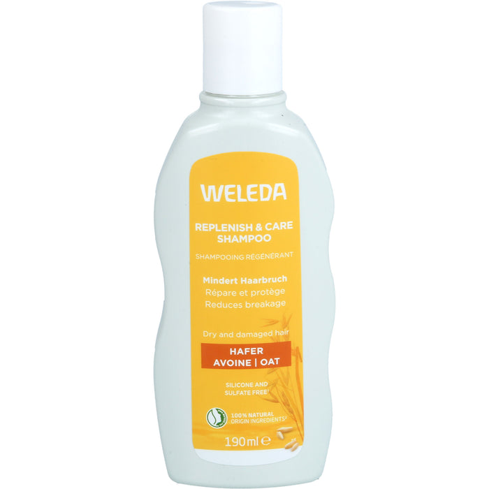 WELEDA Replenish & Care Shampoo Hafer für trockenes und strapaziertes Haar, 190 ml Shampoo