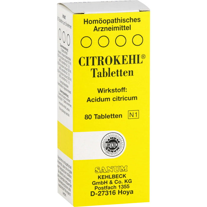SANUM-KEHLBECK Citrokehl Tabletten, 80 pc Tablettes