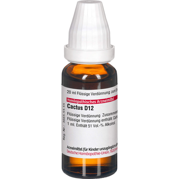 DHU Cactus D12 Dilution, 20 ml Solution
