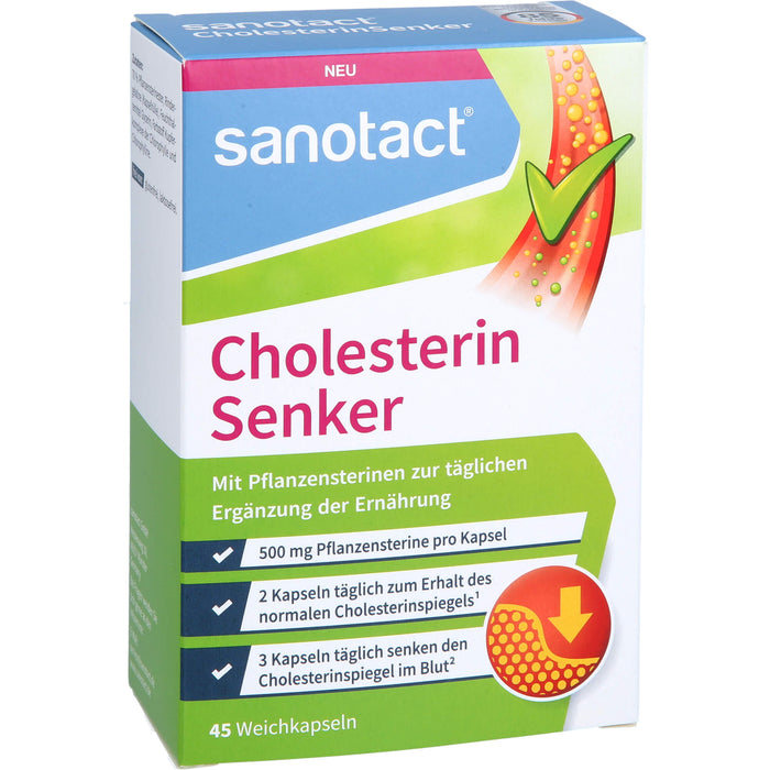 Sanotact Cholesterin Senker Weichkapseln, 45 pcs. Capsules