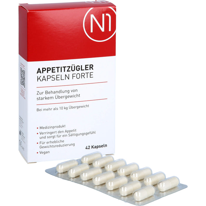 N1 Appetitzügler Kapseln Forte bei starkem Übergewicht, 42 pcs. Capsules
