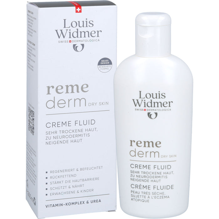 Louis Widmer remederm Creme Fluid für sehr trockene Haut, 200 ml Solution