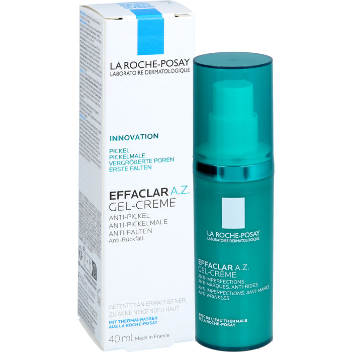 La Roche-Posay Effaclar A.Z. Gel-Creme Anti-Pickel, Anti-Pickelmale, Anti-Falten, 40 ml Creme