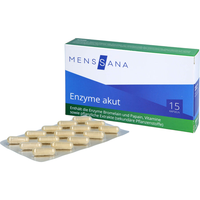 MensSana Enzyme akut Kapseln, 15 pc Capsules