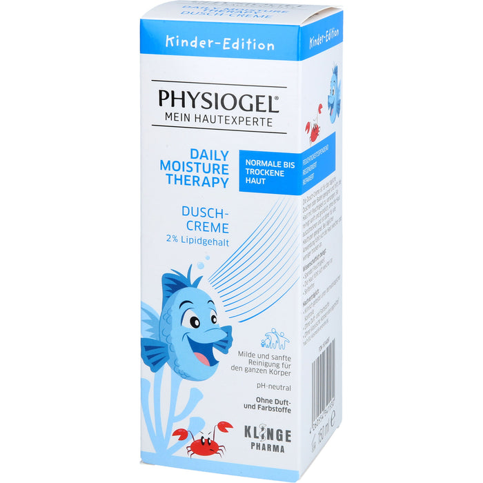 PHYSIOGEL Daily Moisture Therapy Dusch-Creme für normale bis trockene Haut für Kinder, 150 ml Shower Gel