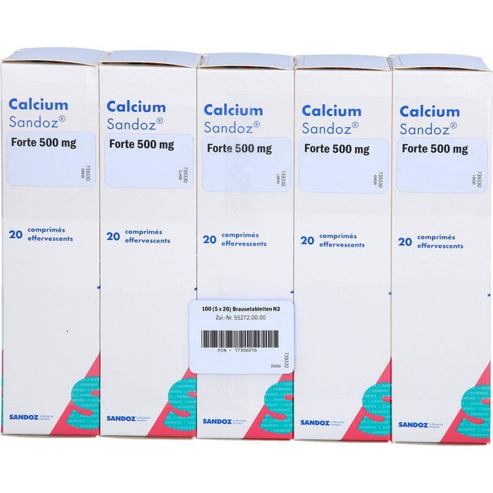 Calcium-Sandoz Forte 500 mg Emra Brausetabletten, 100 St BTA