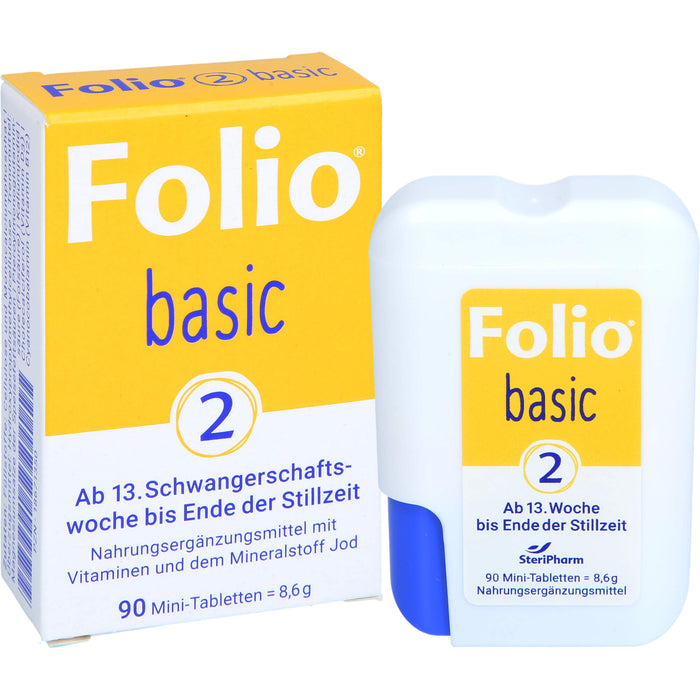 Folio 2 Basic ab 13.Schwangerschaftswoche bis Ende der Stillzeit, 90 pcs. Tablets