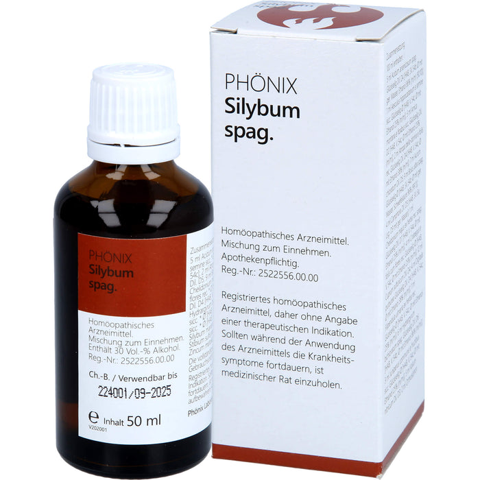PHÖNIX Silybum Spag. Tropfen, 50 ml Mixture