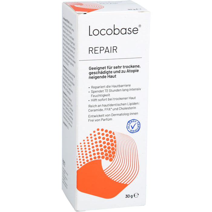 Locobase Repair Creme geeignet für sehr trockene, geschädigte, zu Atopie neigende Haut, 30 g Cream