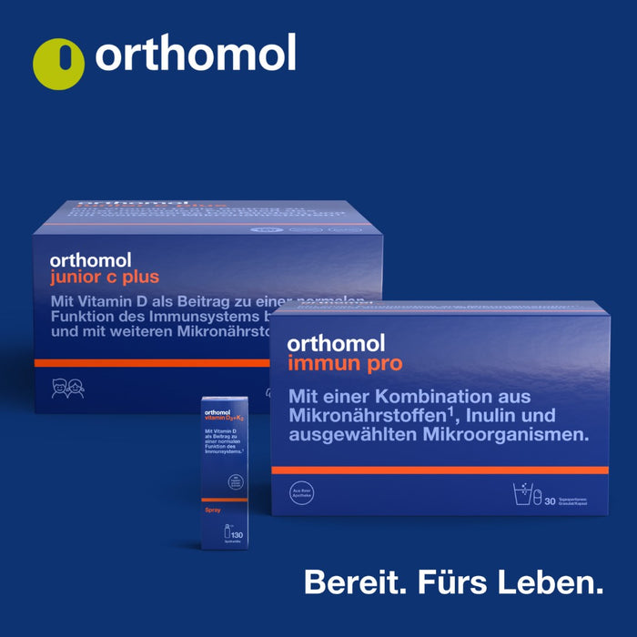 Orthomol Immun - Mikronährstoffe zur Unterstützung des Immunsystems - mit Vitamin C, Vitamin D und Zink - Orangen-Geschmack, 7 St. Tagesportionen