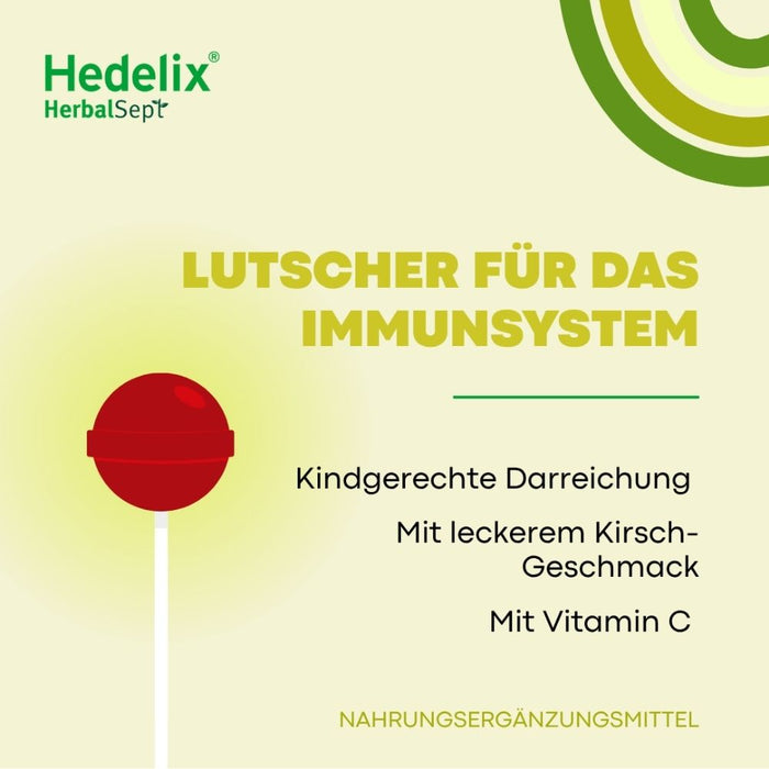 Hedelix HerbalSept Immun Lutscher Kids, 6 pcs. Lollipop