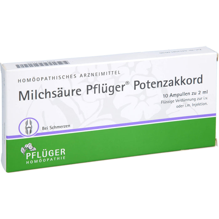 Milchsäure Pflüger Potenzakkord, 10 pc Ampoules