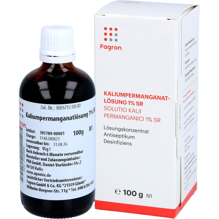 Fagron Kaliumpermanganat Lösung 1% SR, 100 g Solution