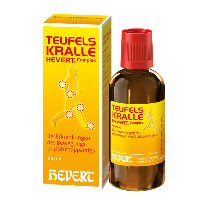 Teufelskralle Hevert Complex bei rheumatischen Erkrankungen mit Entzündungen und Schmerzen, 100 ml Tropfen