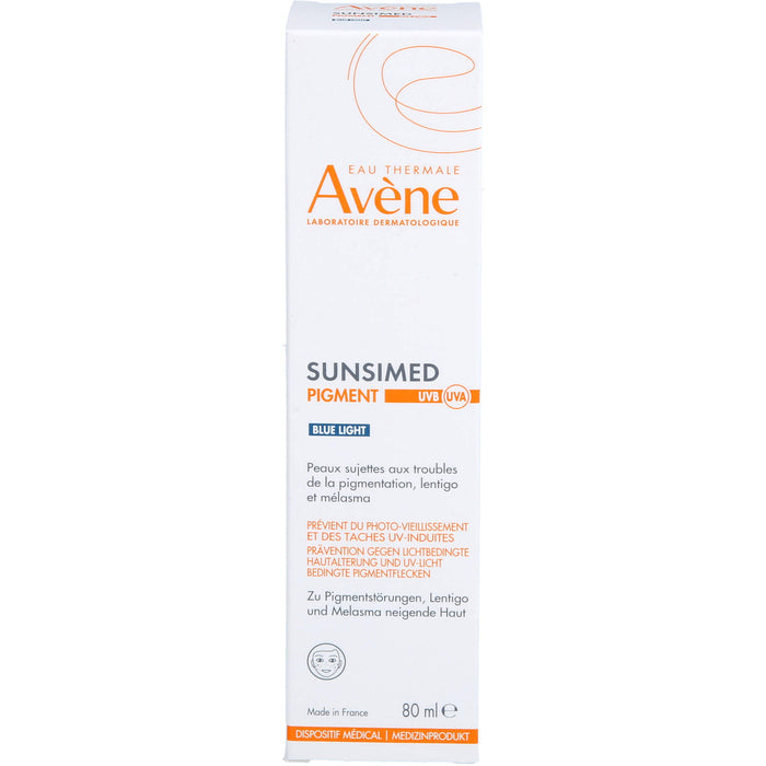 Avène Sunsimed Pigment LSF 50+ Eau Thermale zur Vorbeugung von lichtbedingten Pigmentflecken und Hautalterung, 80 ml Lösung