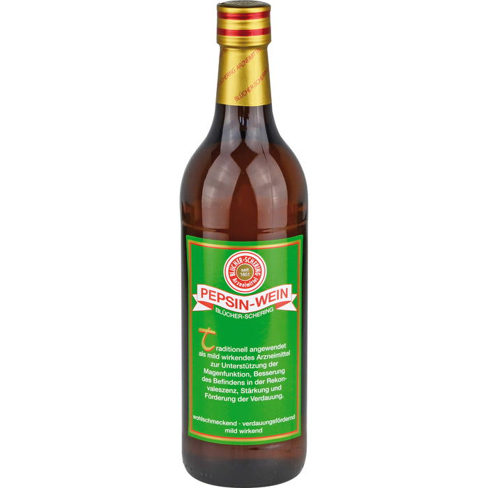 Blücher Schering Pepsin-Wein zur Unterstützung der Magenfunktion, 700 ml Lösung
