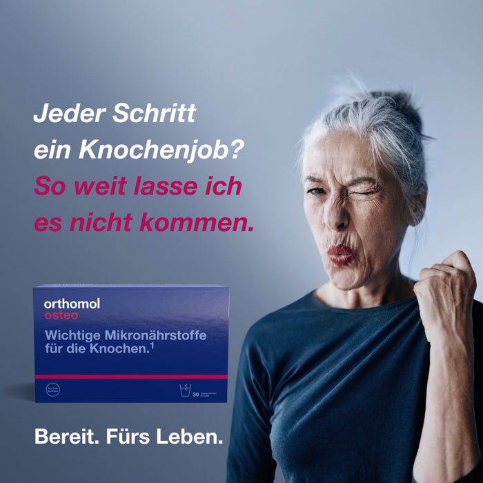 Orthomol Osteo - Mikronährstoffe für die Knochen - Nahrungsergänzungsmittel mit den Vitaminen C, D und K sowie Zink, 30 St. Tagesportionen