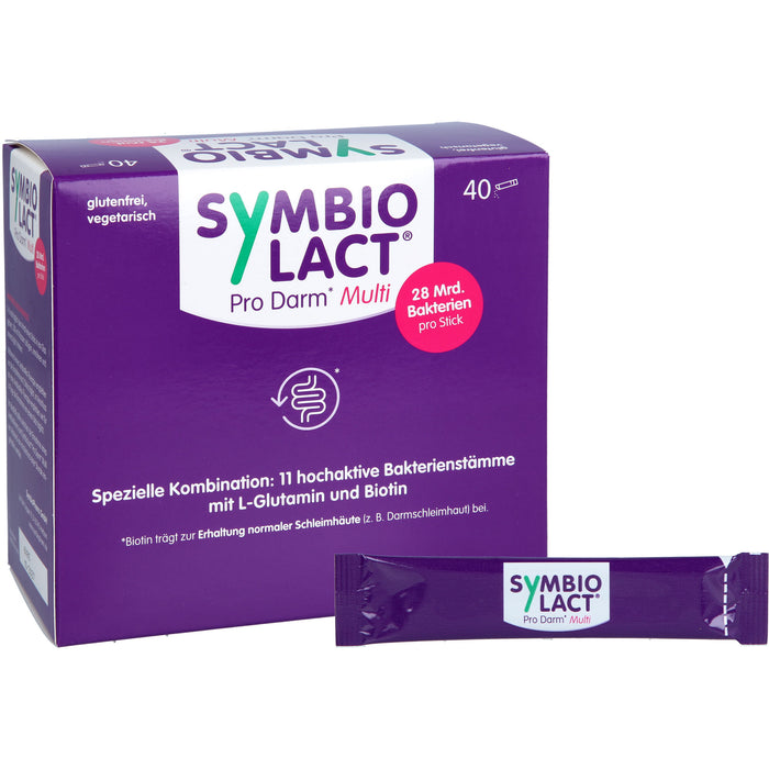 SymbioLact Pro Darm Multi 6 g Pulver zur Unterstützung einer ausgewogenen Darmflora, 40 pc Poudre