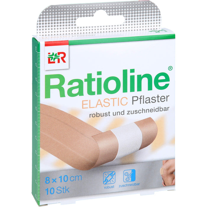 Ratioline elastic Pflaster robust und zuschneidbar 8 x 10 cm, 1 pcs. Wound dressings