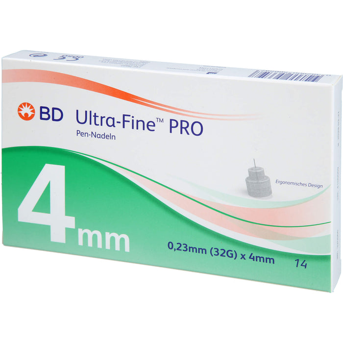 BD Ultra-Fine Pro 4 mm Pen-Nadel, 14 St. Packung