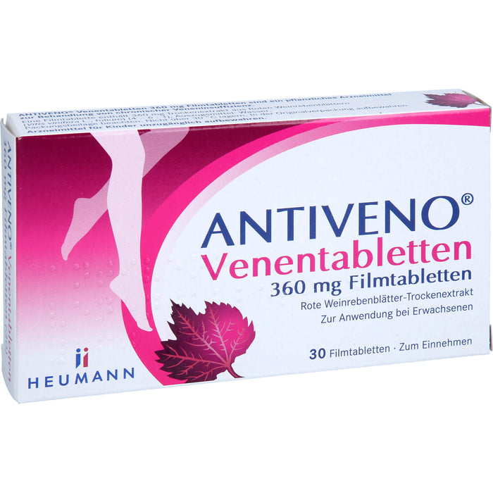 ANTIVENO Venentabletten 360 mg Filmtabletten bei Beinvenenerkrankungen, 30 pc Tablettes