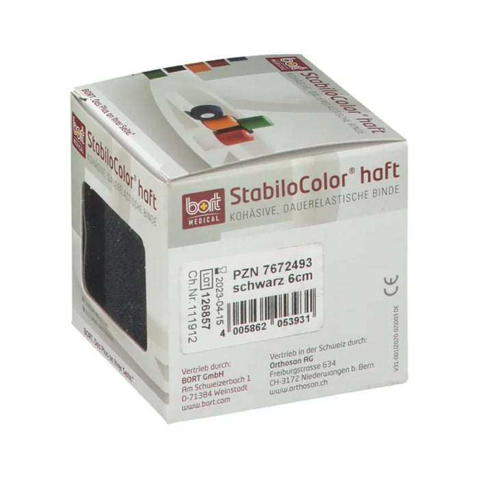 BORT StabiloColor haft schwarz 6cm, 1 St. Bandage